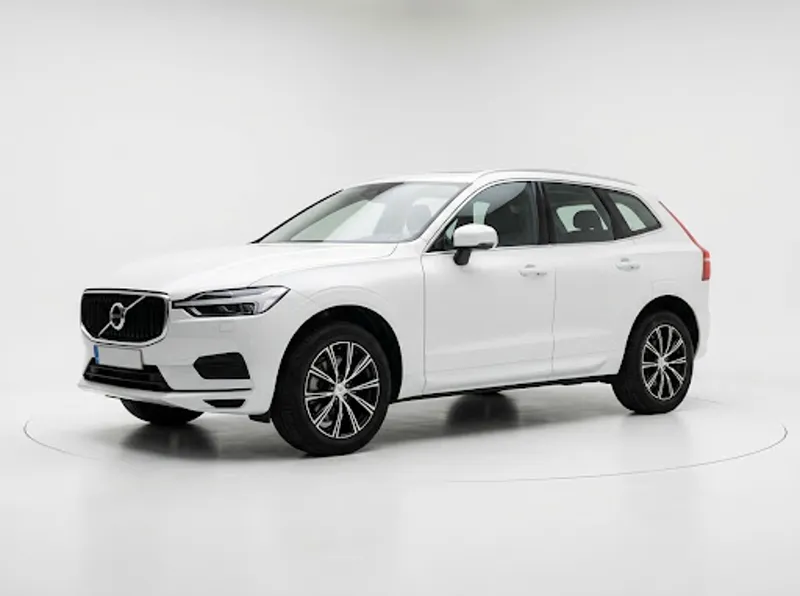Carro SUV branco em estúdio
